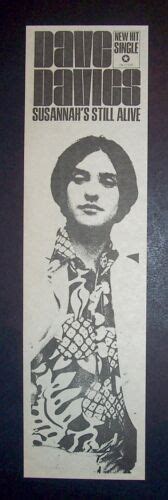Dave Davies Susannah S Still Alive Small Poster Type Ad Advert The Kinks Ebay
