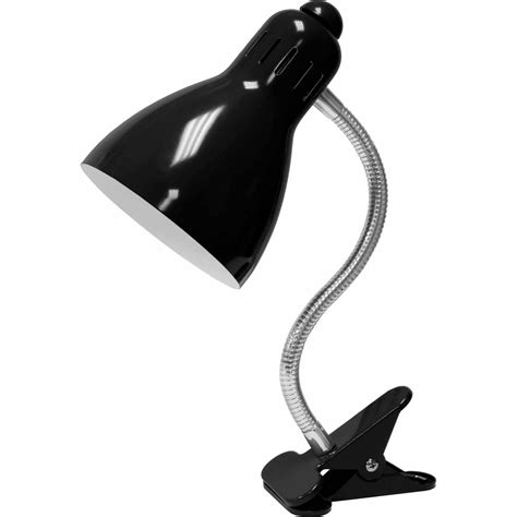 Mainstays Black Metal Gooseneck Clip Lamp