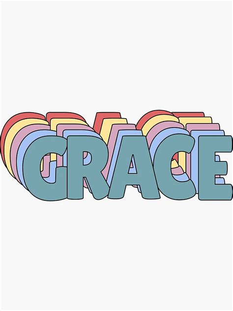 Grace Name Sticker For Sale By Ashleymanheim Redbubble