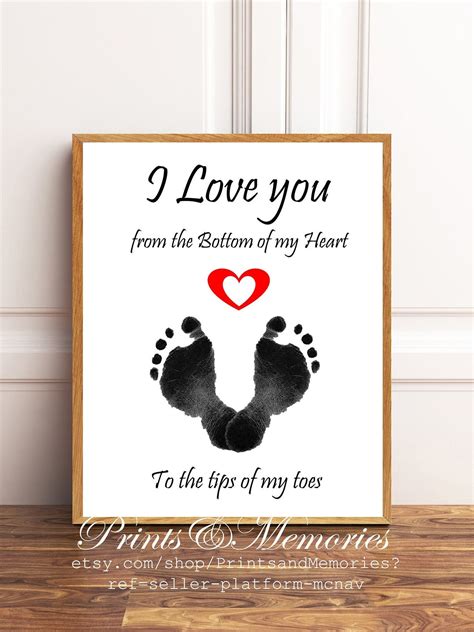 I Love You From The Bottom Of My Heart To The Tip Of My Toes Etsy Uk