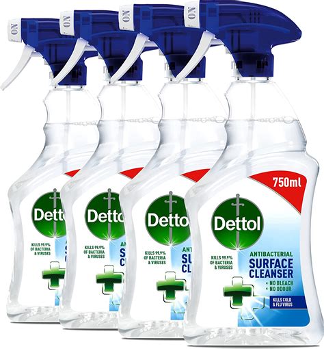 Dettol Antibacterial Surface Cleanser Spray 750ml Pack Of 4