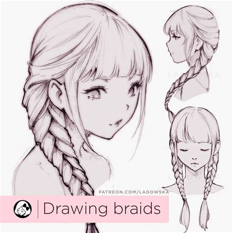 Here Is A Beautiful Braids Drawing Tutorial By The Amazing Ladowska