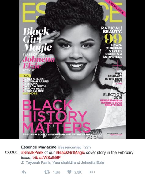 Johnetta Elzie Brings Black Girl Magic To The Cover Of Essence Magazine