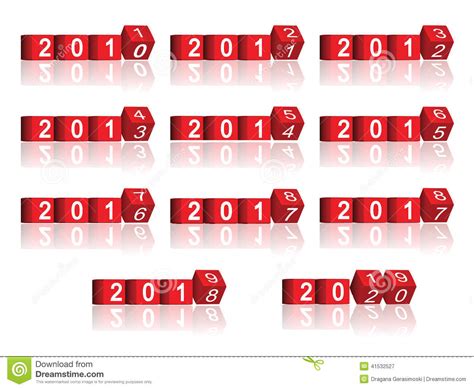 cube-passing-years-2011-2020-stock-illustration-illustration-of-2020