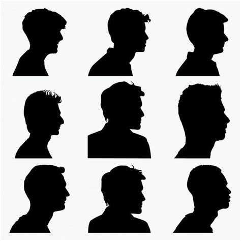 Man Face Silhouettes In 2021 Male Face Silhouette Face Silhouette Man