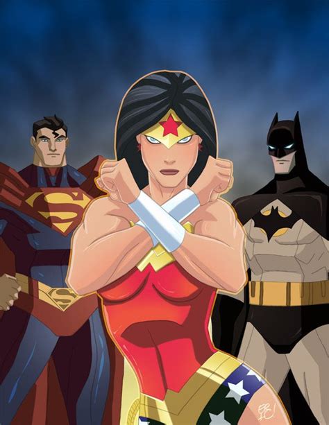 The Trinity Batman Superman Wonder Woman Dc Trinity Superhero Comic