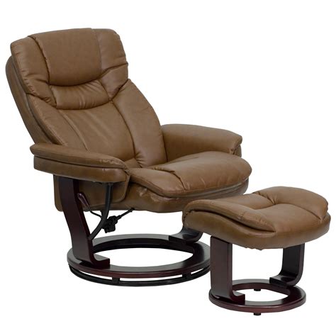 One thing's for sure, this recliner will sit proudly in any home. Flash Furniture Contemporary Leather Recliner and Ottoman ...