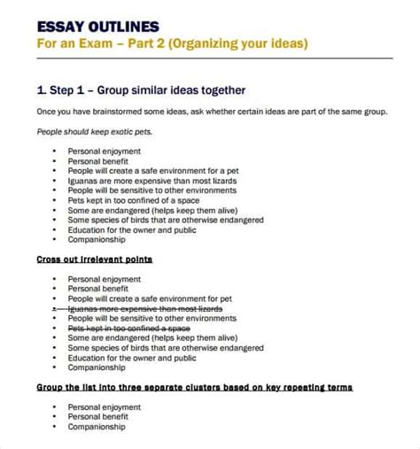 Persuasive speech outline template 9 free sample example in monroes. Printable Key Word Outline Template / Grammar Writing Resource Pack Essentials Instant Download ...