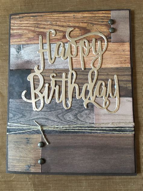 For Him Happy Birthday Paper Cut Card Wooden Birthday Card Paper Paper