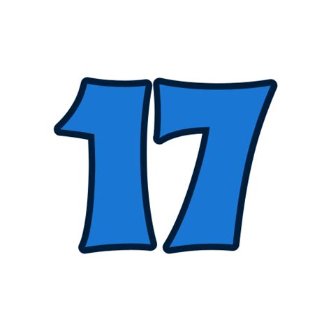 Number 17 Generic Color Lineal Color Icon