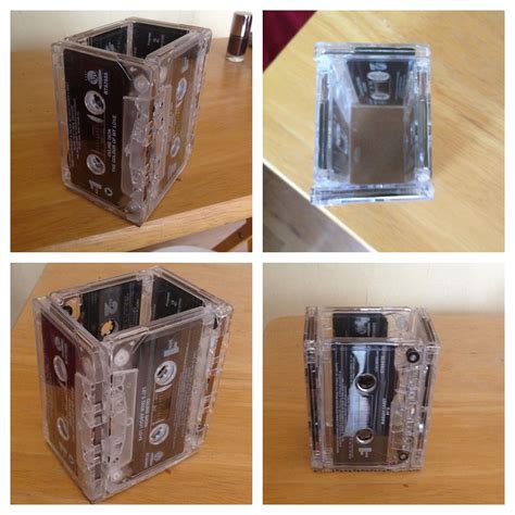 Diy Pencil Holder Made From Old Tape Cassettes Quick Crafts Diy Crafts