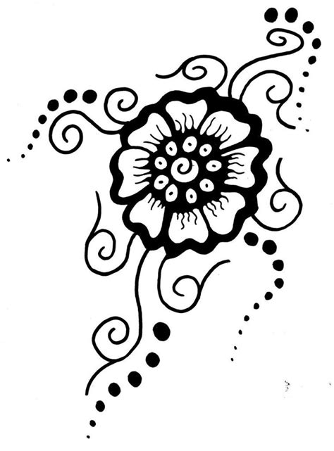 Printable Flower Stencil Patterns Mehndi Flower Free Printable