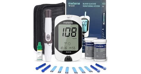 Metene Td 4116 Blood Glucose Monitor W100 Glucometer Strips And Lancets