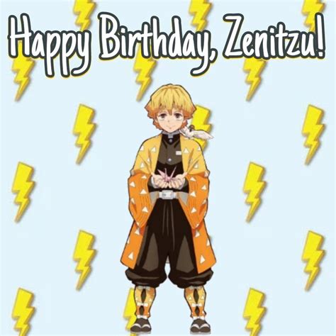 Happy Birthday Zenitsu 🥳🎊🎉🎈🎂🎁🍰 090323 Happy Birthday Posts Anime