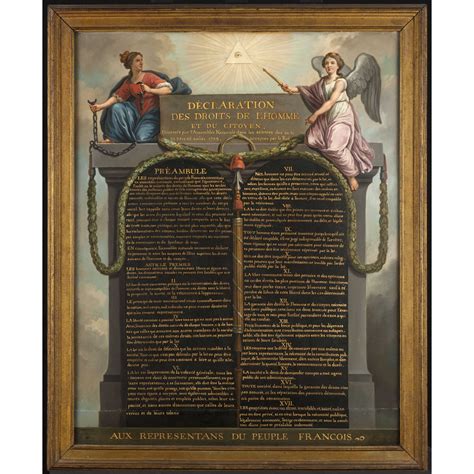 26 Août 1789 Déclaration Des Droits De Lhomme Et Du Citoyen Droits
