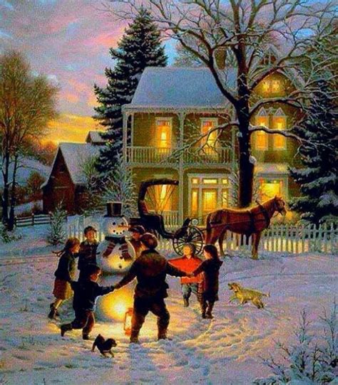 Beautiful Snow Scenes ~ Christmas Scenes Christmas Images Vintage