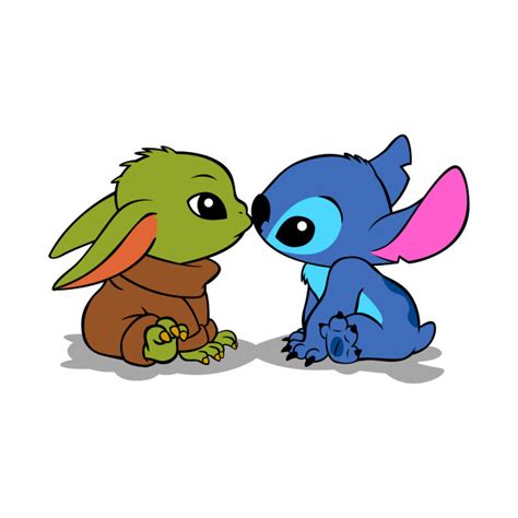 Drawings Of Stitch And Baby Yoda Yoda Lilo Posting Shit Pinky Promise