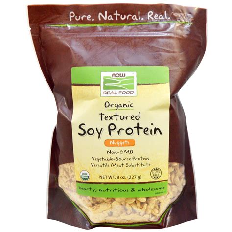 Now Foods Real Food Organic Textured Soy Protein Nuggets 8 Oz 227 G