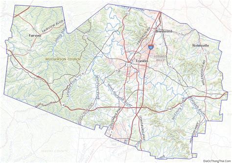 Map Of Williamson County Tennessee