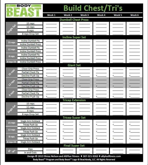Well, there are beasts in all 50 states. Improved Body Beast Worksheets - Free Download! (With ...