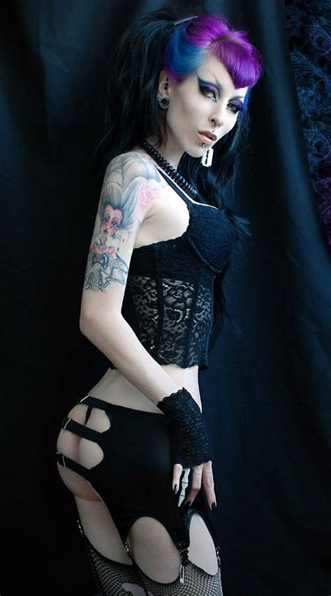 Sexy Goth Punk Gothic Rock Attractive Seductive Nude Lingerie