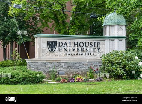 Halifax Canada 9 August 2021 Dalhousie University Sign Stock Photo
