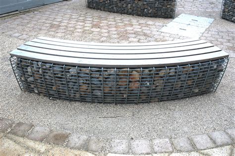 Curved Gabion Bench Gabion Cages Ideas Designs Inspiration