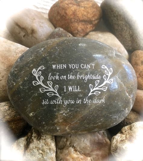 Inspirational Rock Engraved Word Rocks When You Cant Etsy