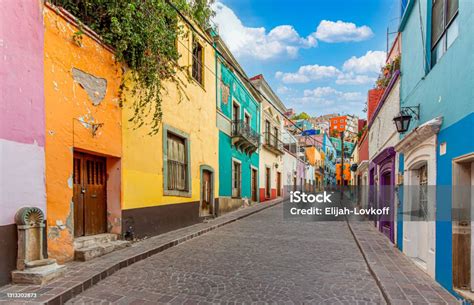 Guanajuato Mexico Scenic Cobbled Streets And Traditional Colorful