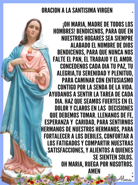 Oracion A La Santisima Virgen ¡oh Maria Madre De Todos Los Hombres