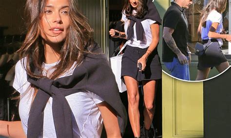 Pia Miller Shows Off Legs In Black Skirt In Sydney Daily Mail Online
