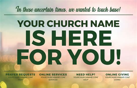 Bokeh Here For You Postcard Church Postcards Outreach Marketing