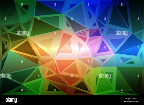 Pink Green Blue Abstract Random Sizes Low Poly Geometric Background