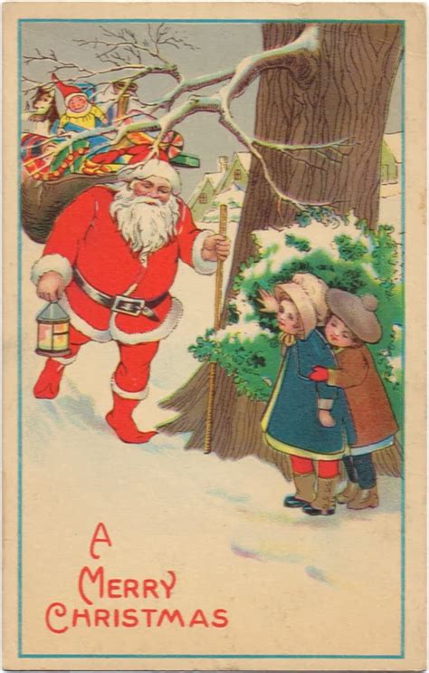 Beautiful Vintage Christmas Postcards ~ Vintage Everyday