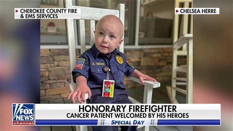three year old cancer patient named honorary firefighter fox news video