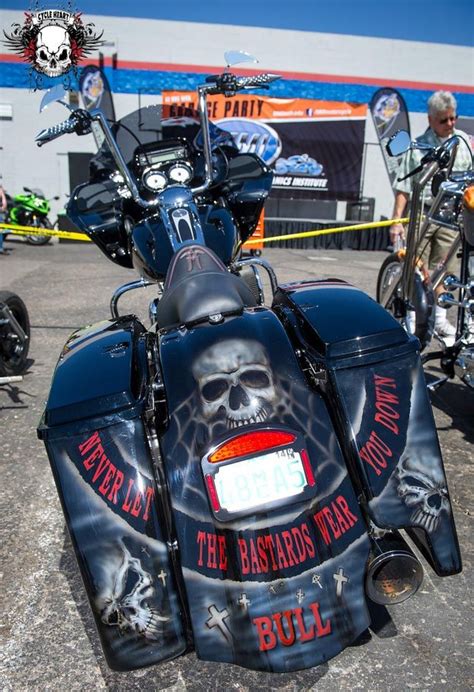 These can include paint jobs, liveries or wraps. Nice Skull Paint Job … | Custom baggers, Harley bikes ...