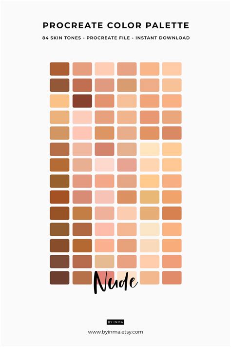 √ Skin Tone Hex Chart