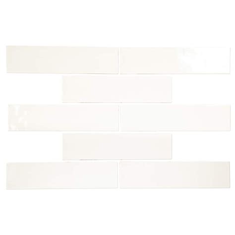 Pastel Off White Glossy 3x12 Porcelain Subway Tile