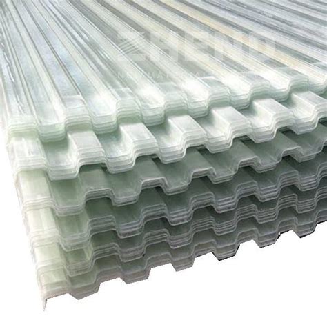 UV Stablized Fire Resistant Transparent Corrugated Fiberglass FRP Roofing Sheets China