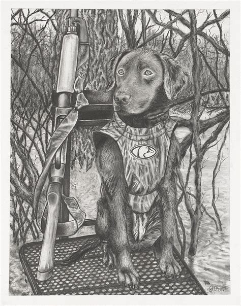 Hunting Partner Drawing By Jon Cotroneo Pixels