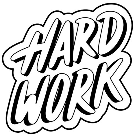 Hard Work Stickers Free Miscellaneous Stickers