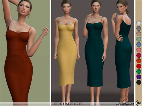 Bodycon Cami Dress By Ekinege At Tsr Sims Updates
