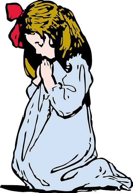 Woman Kneeling In Prayer Clipart