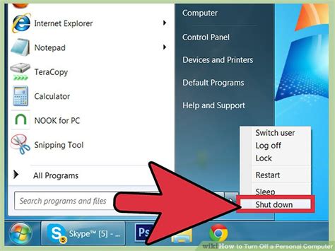 If you do, just select yes. How to Turn Off a Personal Computer: 5 Steps (with Pictures)