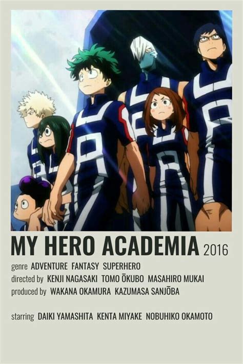 My Hero Academia Minimalist Poster Poster Anime