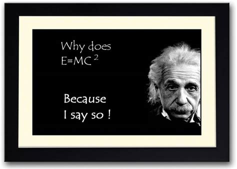 Because I Say So Albert Einstein Funny Fine Art Print Humor Posters