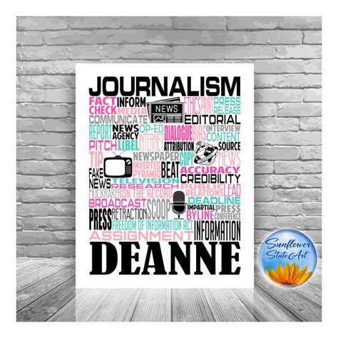 Personalized Journalism Poster T For Journalism Teacher Journalist