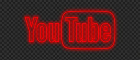 Hd Red Neon Outline Youtube Yt Logo Png In 2021 Neon Outline
