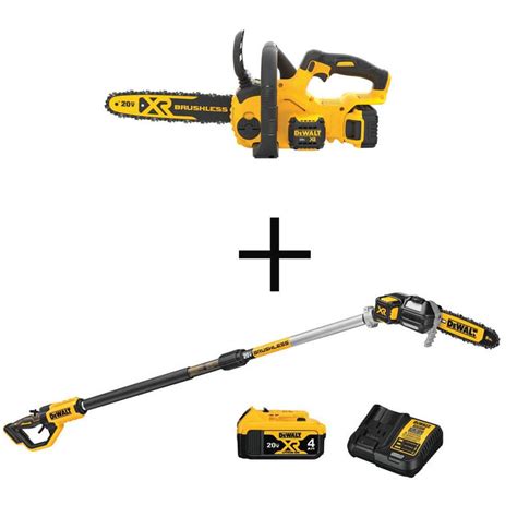 Dewalt 12 In 20v Max Lithium Ion Cordless Brushless Chainsaw Kit W8