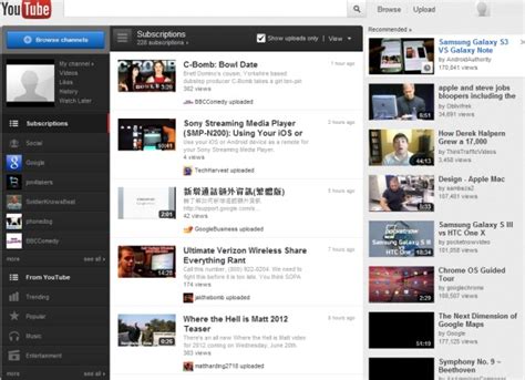 Youtube Tests A New Homepage Interface